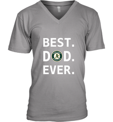 Best Oakland Athletics Dad Ever Baseball MLB Fathers Day Men's V-Neck T-Shirt Men's V-Neck T-Shirt - amzapparel