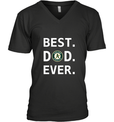 Best Oakland Athletics Dad Ever Baseball MLB Fathers Day Men's V-Neck T-Shirt