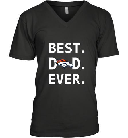 Best Denver Broncos Dad Best Dad Ever NFL Football Fathers Day Men's V-Neck T-Shirt Men's V-Neck T-Shirt / Black / S Men's V-Neck T-Shirt - amzapparel