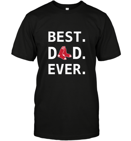 Best Boston Red Sox Dad Ever Baseball MLB Fathers Day Men's T-Shirt Men's T-Shirt / Black / S Men's T-Shirt - amzapparel