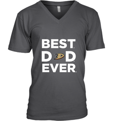 Best Anaheim Ducks Dad Ever Hockey NHL Fathers Day GIft For Daddy Men's V-Neck T-Shirt Men's V-Neck T-Shirt - amzapparel