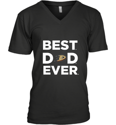 Best Anaheim Ducks Dad Ever Hockey NHL Fathers Day GIft For Daddy Men's V-Neck T-Shirt