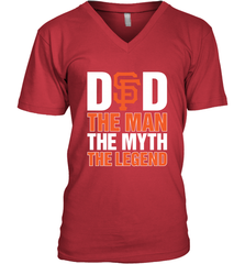 San Francisco Giants Dad The Man The Myth The Legend Father's Day MLB Men's V-Neck T-Shirt Men's V-Neck T-Shirt - amzapparel