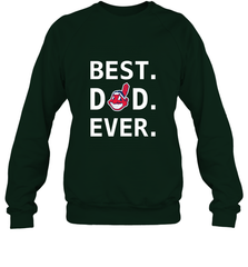 Best Cleveland Indians Dad Ever Baseball MLB Fathers Day Crewneck Sweatshirt Crewneck Sweatshirt - amzapparel