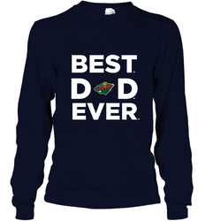 Best Minnesota Wild Dad Ever Hockey NHL Fathers Day GIft For Daddy Long Sleeve T-Shirt