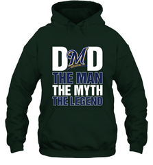 Milwaukee Brewers Dad The Man The Myth The Legend Father's Day MLB Hooded Sweatshirt Hooded Sweatshirt - amzapparel