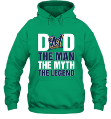 Milwaukee Brewers Dad The Man The Myth The Legend Father's Day MLB Hooded Sweatshirt Hooded Sweatshirt - amzapparel