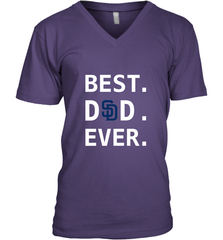 Best San Diego Padres Dad Ever Baseball MLB Fathers Day Men's V-Neck T-Shirt Men's V-Neck T-Shirt - amzapparel