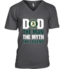 Oakland Athletics Dad The Man The Myth The Legend Father's Day MLB Men's V-Neck T-Shirt Men's V-Neck T-Shirt - amzapparel