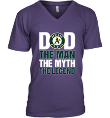 Oakland Athletics Dad The Man The Myth The Legend Father's Day MLB Men's V-Neck T-Shirt Men's V-Neck T-Shirt - amzapparel