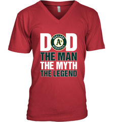 Oakland Athletics Dad The Man The Myth The Legend Father's Day MLB Men's V-Neck T-Shirt Men's V-Neck T-Shirt - amzapparel