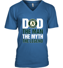 Oakland Athletics Dad The Man The Myth The Legend Father's Day MLB Men's V-Neck T-Shirt Men's V-Neck T-Shirt - amzapparel