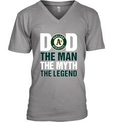 Oakland Athletics Dad The Man The Myth The Legend Father's Day MLB Men's V-Neck T-Shirt Men's V-Neck T-Shirt - amzapparel