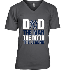 New York Yankees Dad The Man The Myth The Legend Father's Day MLB Men's V-Neck T-Shirt Men's V-Neck T-Shirt - amzapparel