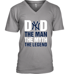 New York Yankees Dad The Man The Myth The Legend Father's Day MLB Men's V-Neck T-Shirt Men's V-Neck T-Shirt - amzapparel