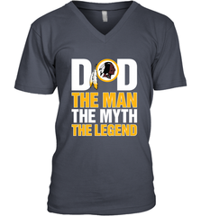 Washington Redskins Dad The Man The Myth The Legend NFL Father's Day Men's V-Neck T-Shirt Men's V-Neck T-Shirt - amzapparel
