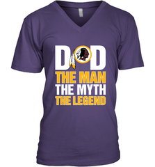 Washington Redskins Dad The Man The Myth The Legend NFL Father's Day Men's V-Neck T-Shirt Men's V-Neck T-Shirt - amzapparel