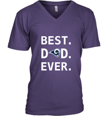 Best Los Angeles Rams Dad Best Dad Ever NFL Football Fathers Day Men's V-Neck T-Shirt Men's V-Neck T-Shirt - amzapparel