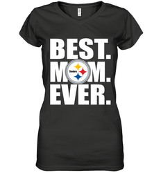 Best Pittsburgh Steelers Mom Ever NFL Team Mother's Day Gift Women's V-Neck T-Shirt