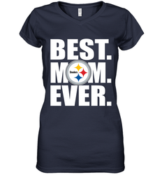 Best Pittsburgh Steelers Mom Ever NFL Team Mother's Day Gift Women's V-Neck T-Shirt