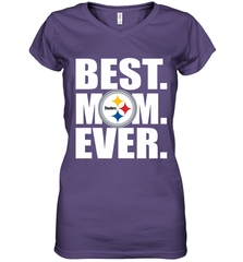 Best Pittsburgh Steelers Mom Ever NFL Team Mother's Day Gift Women's V-Neck T-Shirt Women's V-Neck T-Shirt - amzapparel