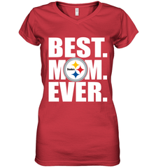 Best Pittsburgh Steelers Mom Ever NFL Team Mother's Day Gift Women's V-Neck T-Shirt Women's V-Neck T-Shirt - amzapparel