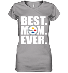 Best Pittsburgh Steelers Mom Ever NFL Team Mother's Day Gift Women's V-Neck T-Shirt Women's V-Neck T-Shirt - amzapparel