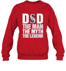Seattle Mariners Dad The Man The Myth The Legend Father's Day MLB Crewneck Sweatshirt Crewneck Sweatshirt - amzapparel
