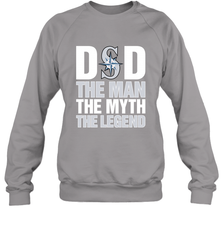 Seattle Mariners Dad The Man The Myth The Legend Father's Day MLB Crewneck Sweatshirt Crewneck Sweatshirt - amzapparel