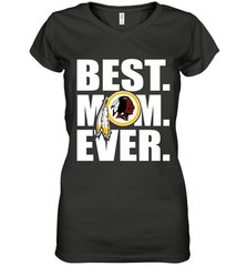 Best Washington Redskins Mom Ever NFL Team Mother's Day Gift Women's V-Neck T-Shirt Women's V-Neck T-Shirt - amzapparel