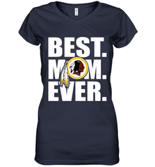 Best Washington Redskins Mom Ever NFL Team Mother's Day Gift Women's V-Neck T-Shirt Women's V-Neck T-Shirt - amzapparel