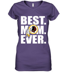 Best Washington Redskins Mom Ever NFL Team Mother's Day Gift Women's V-Neck T-Shirt Women's V-Neck T-Shirt - amzapparel