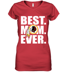 Best Washington Redskins Mom Ever NFL Team Mother's Day Gift Women's V-Neck T-Shirt Women's V-Neck T-Shirt - amzapparel