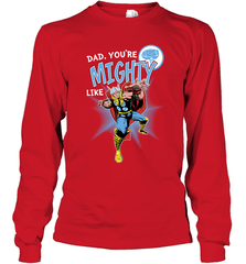 Marvel Thor Mighty Dad Father's Day Gifts Long Sleeve T-Shirt Long Sleeve T-Shirt - amzapparel