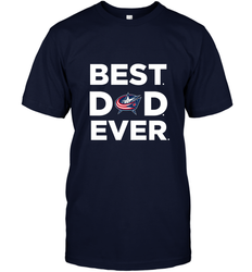 Best Columbus Blue Jackets Dad Ever Hockey NHL Fathers Day GIft For Daddy Men's T-Shirt