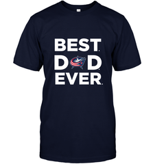 Best Columbus Blue Jackets Dad Ever Hockey NHL Fathers Day GIft For Daddy Men's T-Shirt Men's T-Shirt - amzapparel