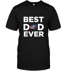 Best Columbus Blue Jackets Dad Ever Hockey NHL Fathers Day GIft For Daddy Men's T-Shirt