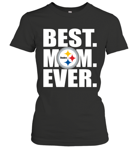 Best Pittsburgh Steelers Mom Ever NFL Team Mother's Day Gift Women's T-Shirt Women's T-Shirt / Black / S Women's T-Shirt - amzapparel