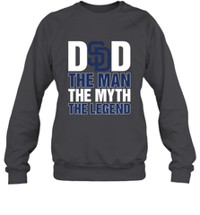 San Diego Padres Dad The Man The Myth The Legend Father's Day MLB Crewneck Sweatshirt Crewneck Sweatshirt - amzapparel
