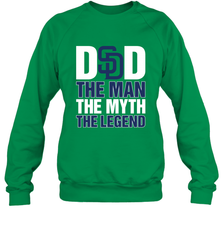 San Diego Padres Dad The Man The Myth The Legend Father's Day MLB Crewneck Sweatshirt Crewneck Sweatshirt - amzapparel