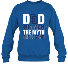 San Diego Padres Dad The Man The Myth The Legend Father's Day MLB Crewneck Sweatshirt Crewneck Sweatshirt - amzapparel