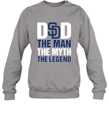 San Diego Padres Dad The Man The Myth The Legend Father's Day MLB Crewneck Sweatshirt Crewneck Sweatshirt - amzapparel