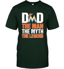 Miami Marlins Dad The Man The Myth The Legend Father's Day MLB Men's T-Shirt Men's T-Shirt - amzapparel