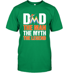 Miami Marlins Dad The Man The Myth The Legend Father's Day MLB Men's T-Shirt Men's T-Shirt - amzapparel