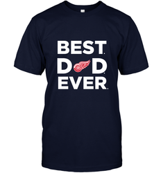 Best Detroit Red Wings Dad Ever Hockey NHL Fathers Day GIft For Daddy Men's T-Shirt