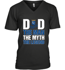 Kansas City Royals Dad The Man The Myth The Legend Father's Day MLB Men's V-Neck T-Shirt Men's V-Neck T-Shirt - amzapparel