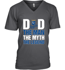 Kansas City Royals Dad The Man The Myth The Legend Father's Day MLB Men's V-Neck T-Shirt Men's V-Neck T-Shirt - amzapparel