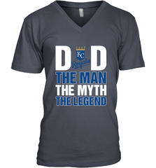 Kansas City Royals Dad The Man The Myth The Legend Father's Day MLB Men's V-Neck T-Shirt Men's V-Neck T-Shirt - amzapparel