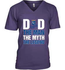 Kansas City Royals Dad The Man The Myth The Legend Father's Day MLB Men's V-Neck T-Shirt Men's V-Neck T-Shirt - amzapparel