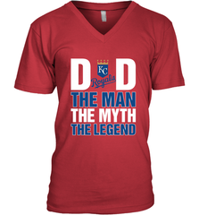 Kansas City Royals Dad The Man The Myth The Legend Father's Day MLB Men's V-Neck T-Shirt Men's V-Neck T-Shirt - amzapparel